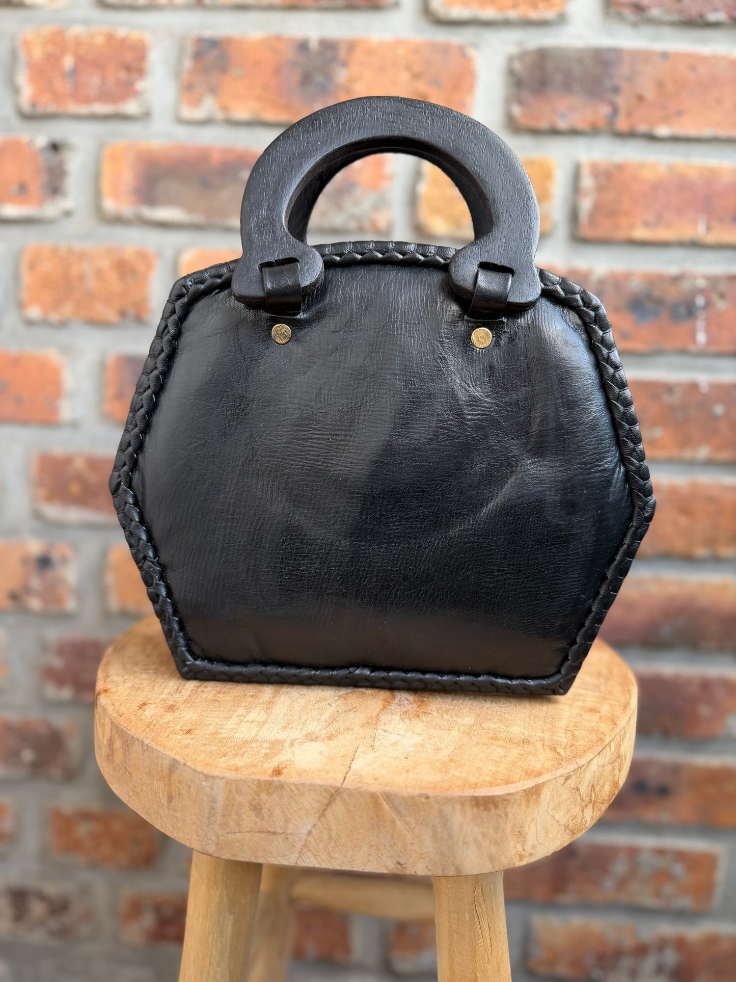 Sac cuir noir