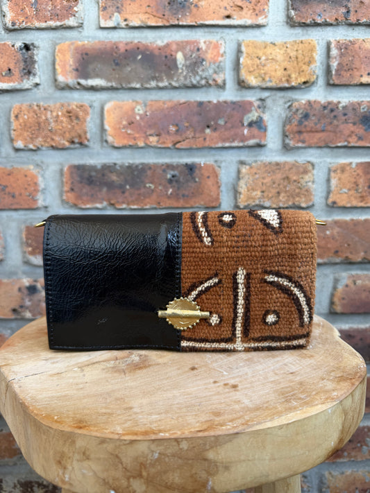 Sac en cuir bogolan bijou