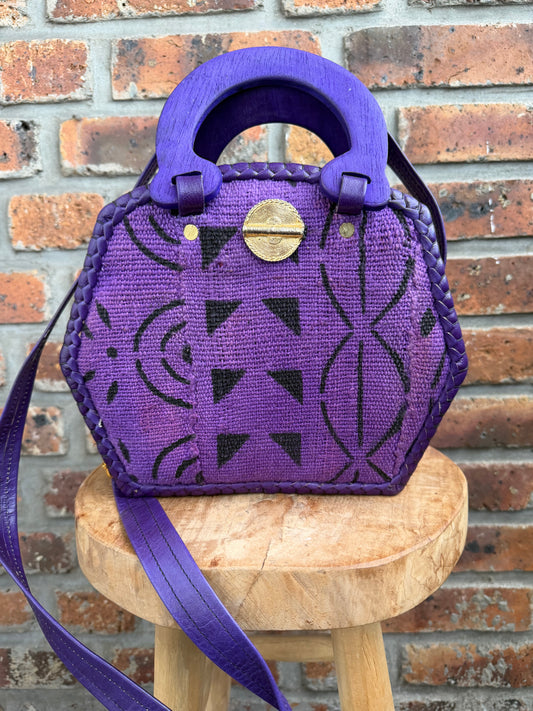 Sac Bogolan cuir et baoule