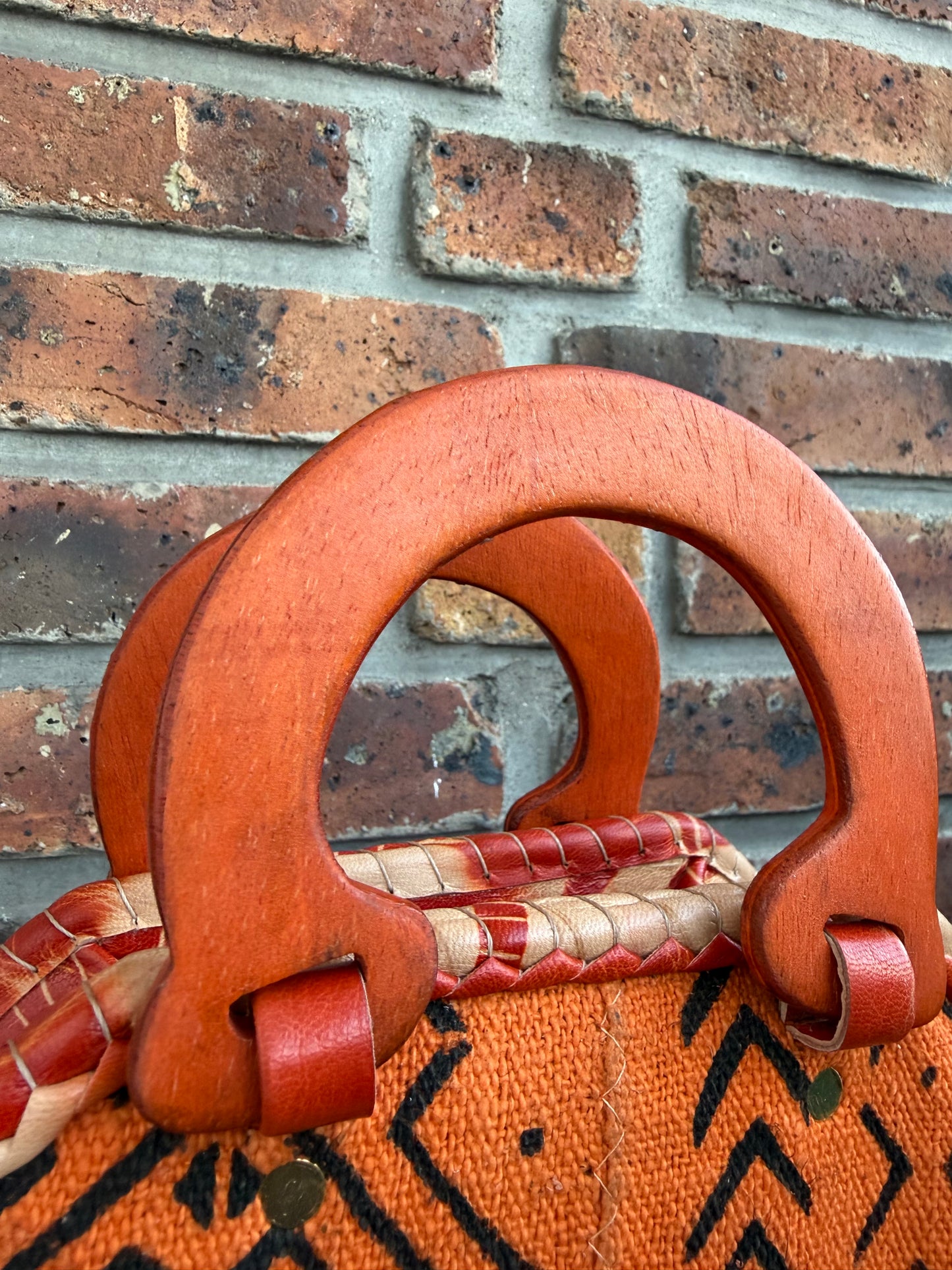 Sac en cuir et bogolan