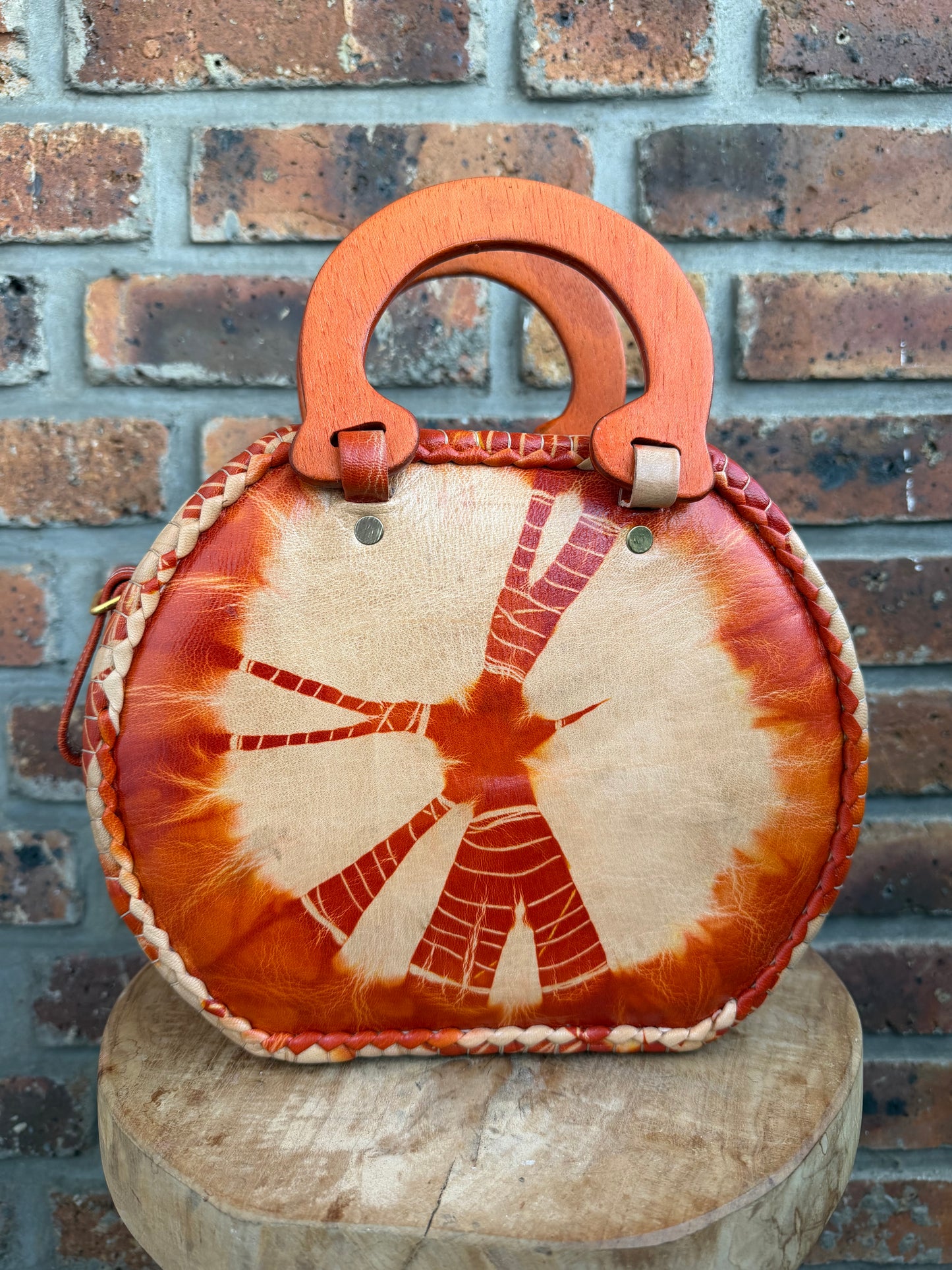 Sac en cuir et bogolan