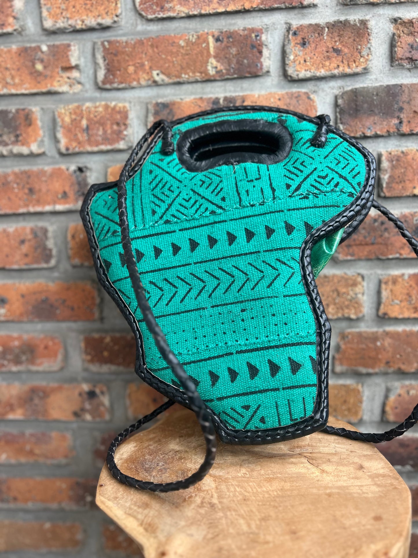 Sac carte d Afrique vert