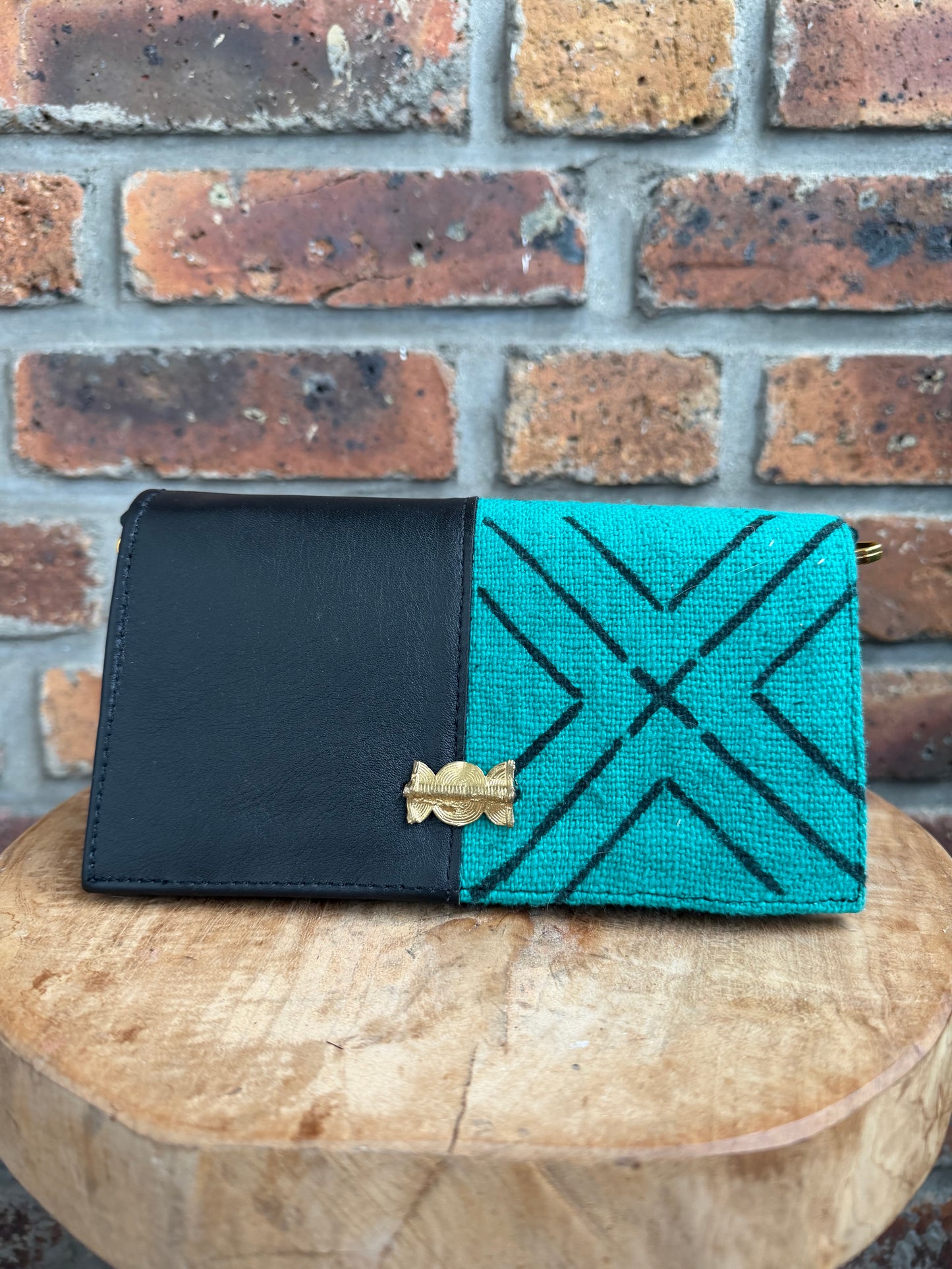 Sac bandoulière cuir bogolan