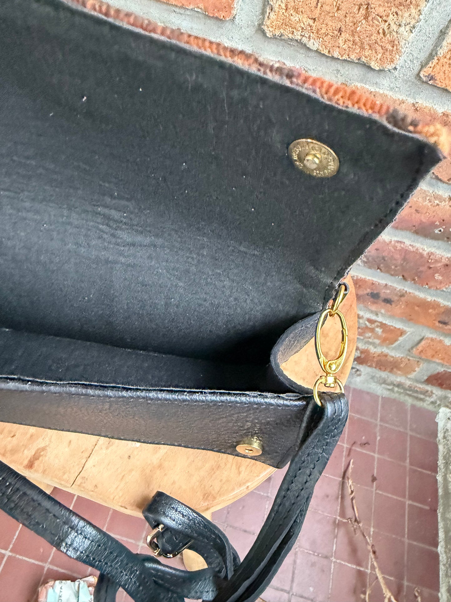 Sac bandoulière cuir et bogolan