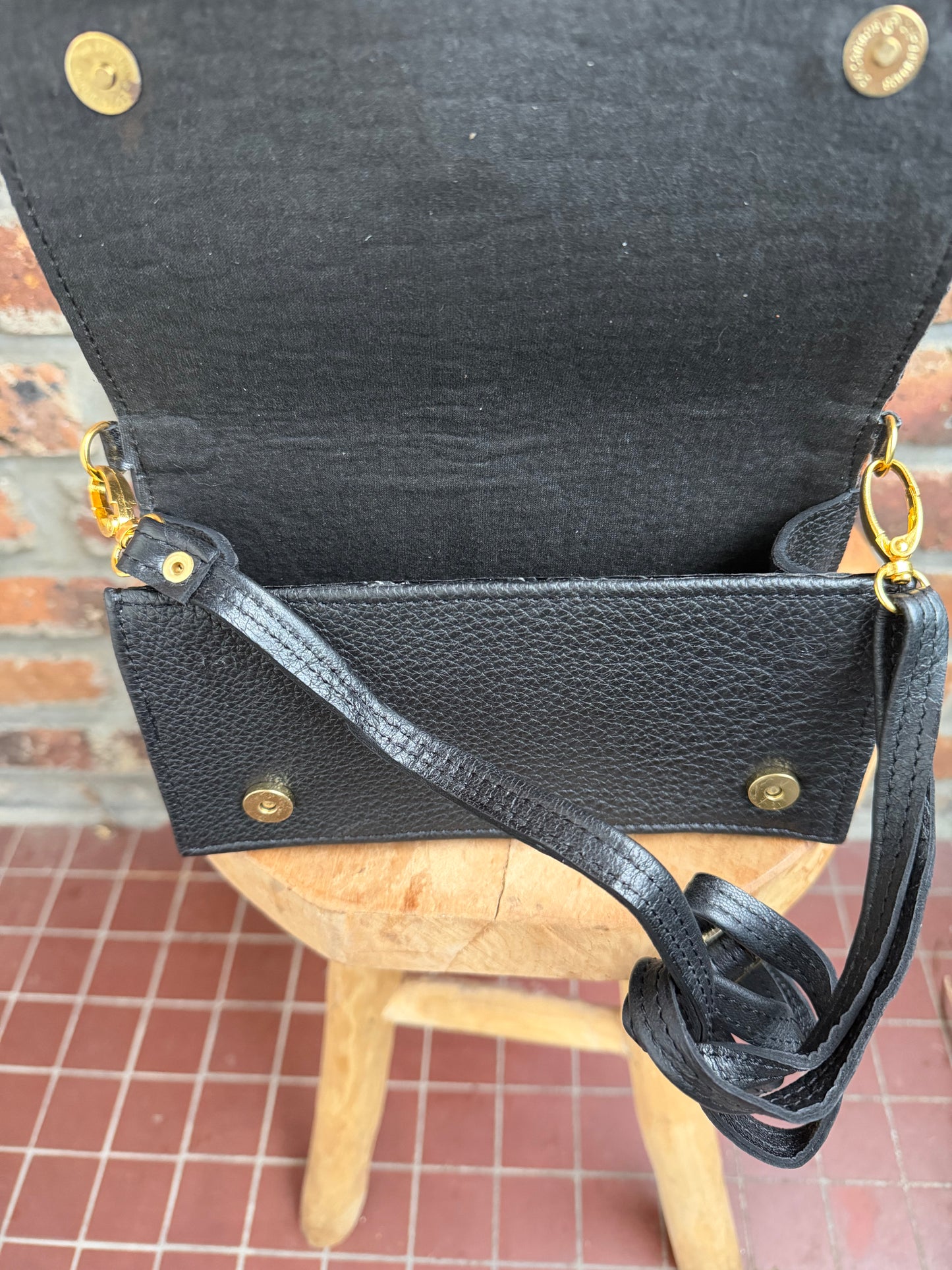 Sac bandoulière cuir et bogolan