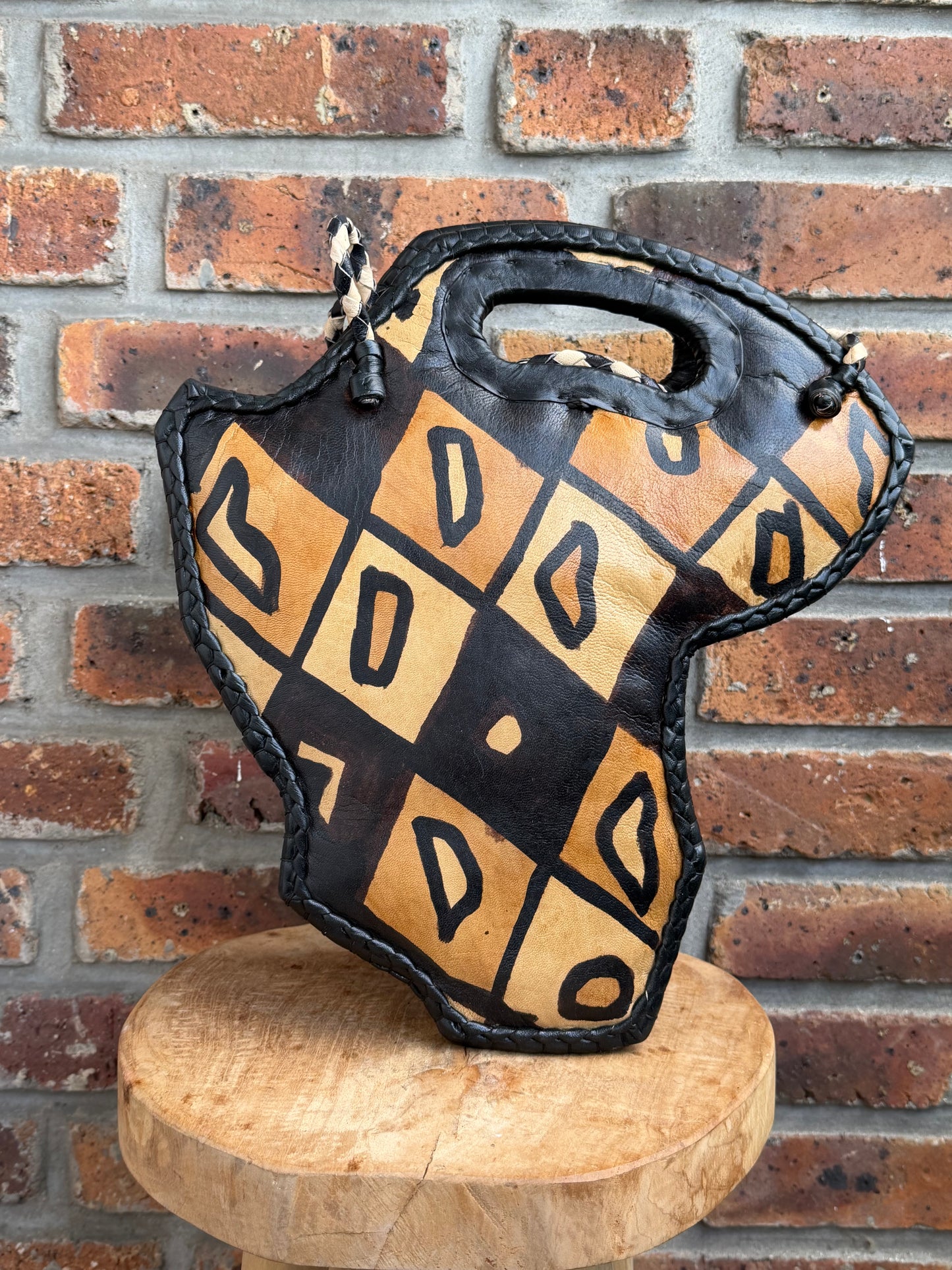 Sac carte d Afrique couleur bogolan