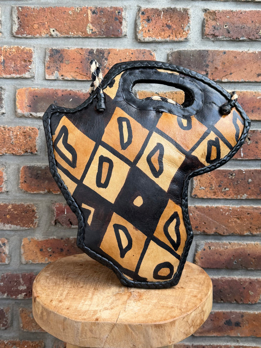 Sac carte d Afrique couleur bogolan